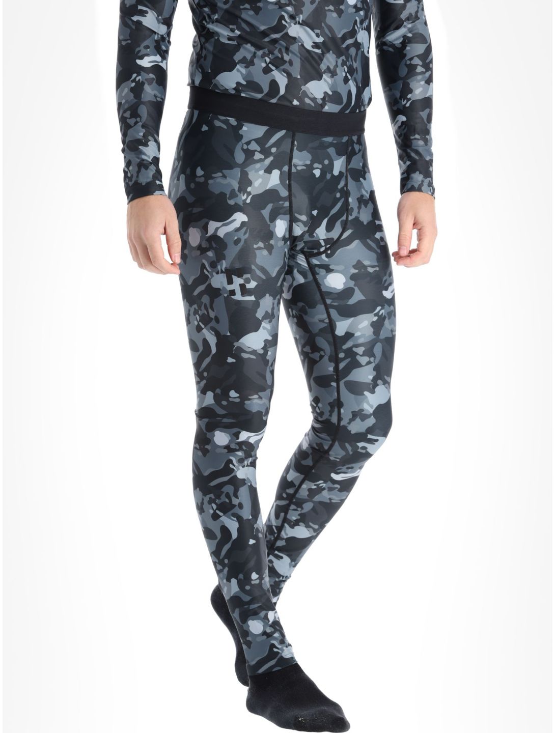 Poederbaas, Thermo Camo pantaloni termici uomo Black nero 