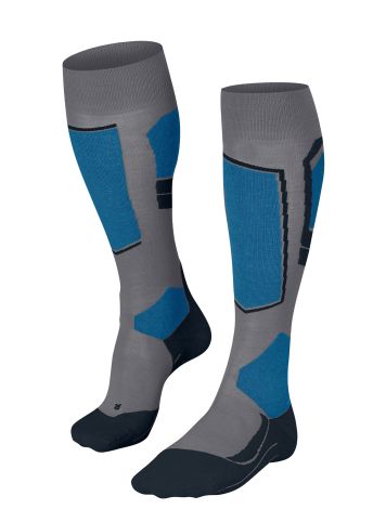 Falke, SK4 Advanced calzini da sci uomo M. Grey Melange blu