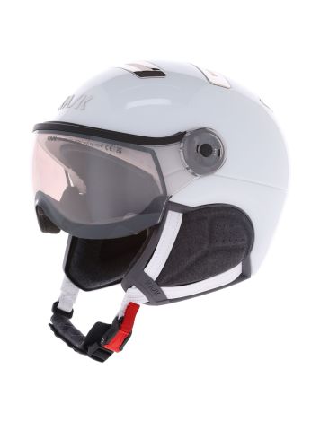 Kask, Piuma-R Chrome Visor caschetto con visiera unisex White/Silver bianco, Zilver