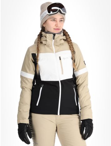 Kilpi, Valera giacca sci donna Beige beige, bianco, nero