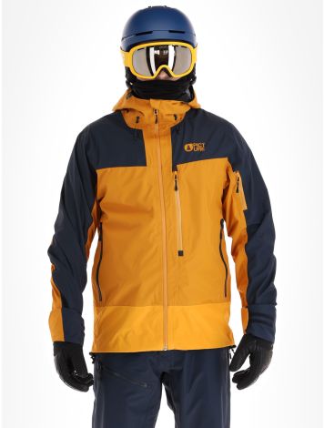 Picture, Broader 3L guscio uomo Camel-Dark Blue arancio, blu
