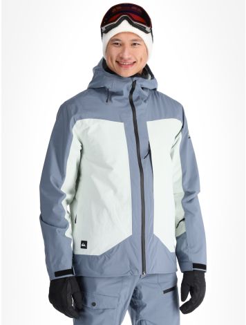 Quiksilver, Muldrow giacca sci uomo Flint Stone bianco, grigio