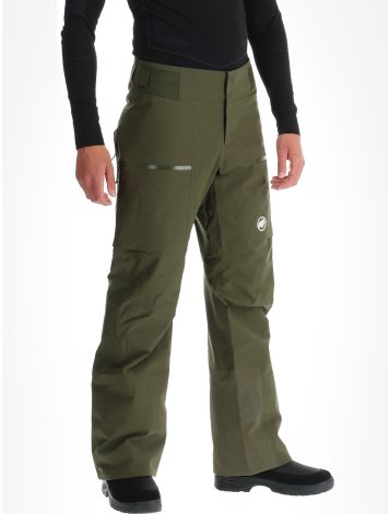 Mammut, Stoney HS Thermo pantaloni da sci uomo Dark Marsh verde