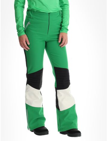 Rehall, Katy-R pantaloni da sci softshell donna Fern Green bianco, nero, verde